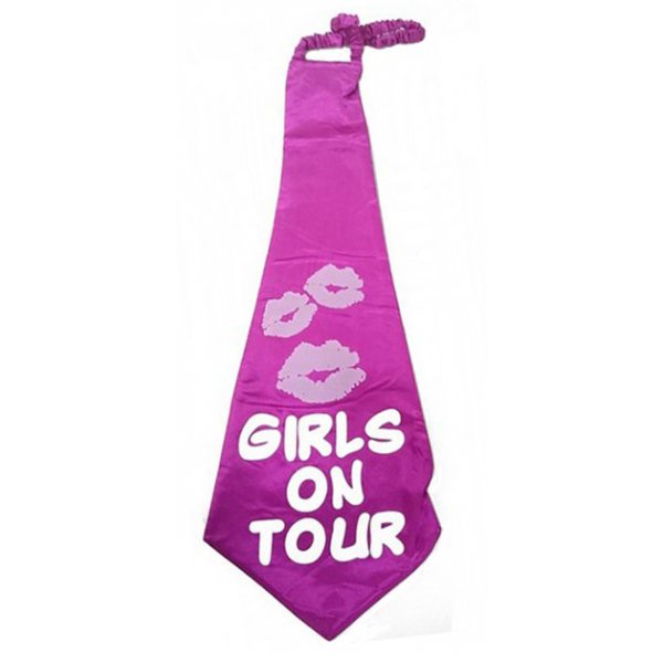 Αποκριάτικη Γραβάτα Giant 'Girls on Tour' Φούξια